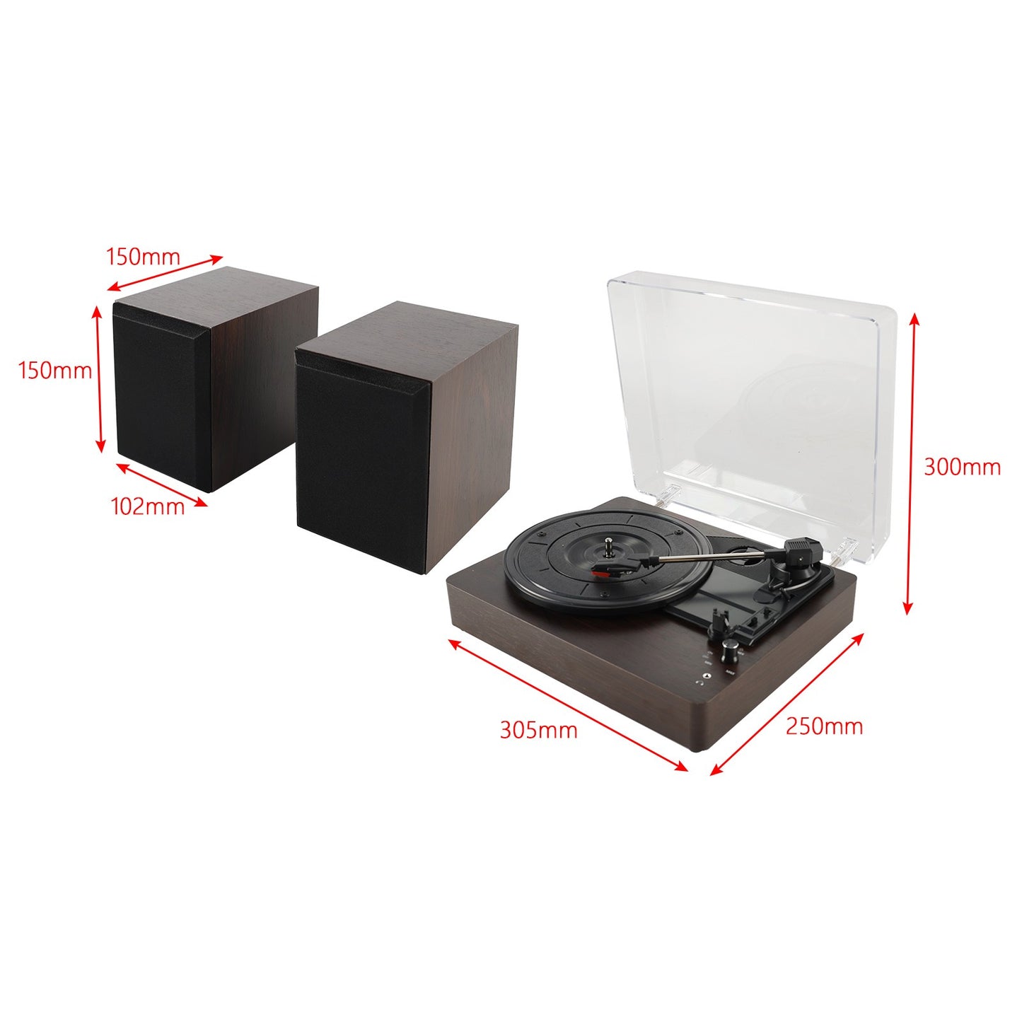 3 - Speed Turntable Decorative Record Player Split Bluetooth Vinyl Record_Player