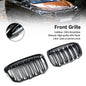 2PCS Gloss Black Front Kidney Grill Grille Fit BMW X1 F48 F49 2016-19 2017