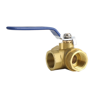 ??G3/4" 3 Way Ball Valve Three T Port Brass Female Type For Water Oil And Gas