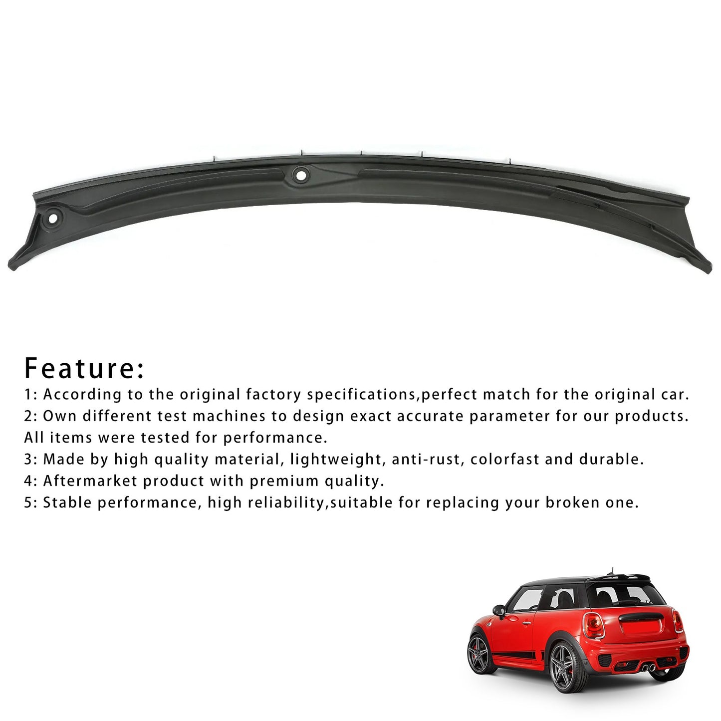 Lower Motor Cowl Cover-Windshield Wiper Grille For BMW M3 E46 323i 328i 96-2006