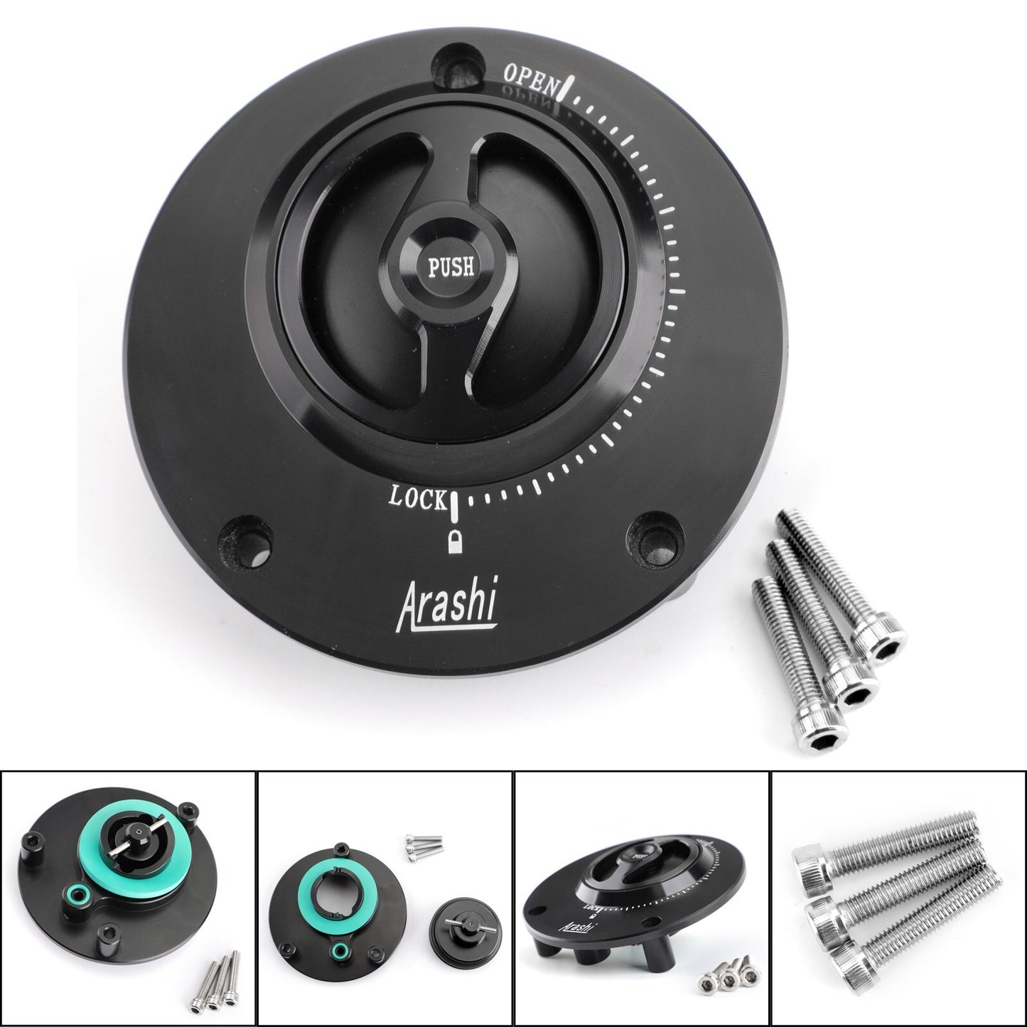 Black Fuel Gas Tank Cap Fit for Yamaha YZF R1 R1M 04-17 YZF R6 03-16