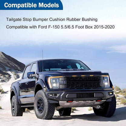 1 Pair Tailgate Stop Bumper FL3Z-99439A00-B FL3Z-99439A00-A for Ford F150