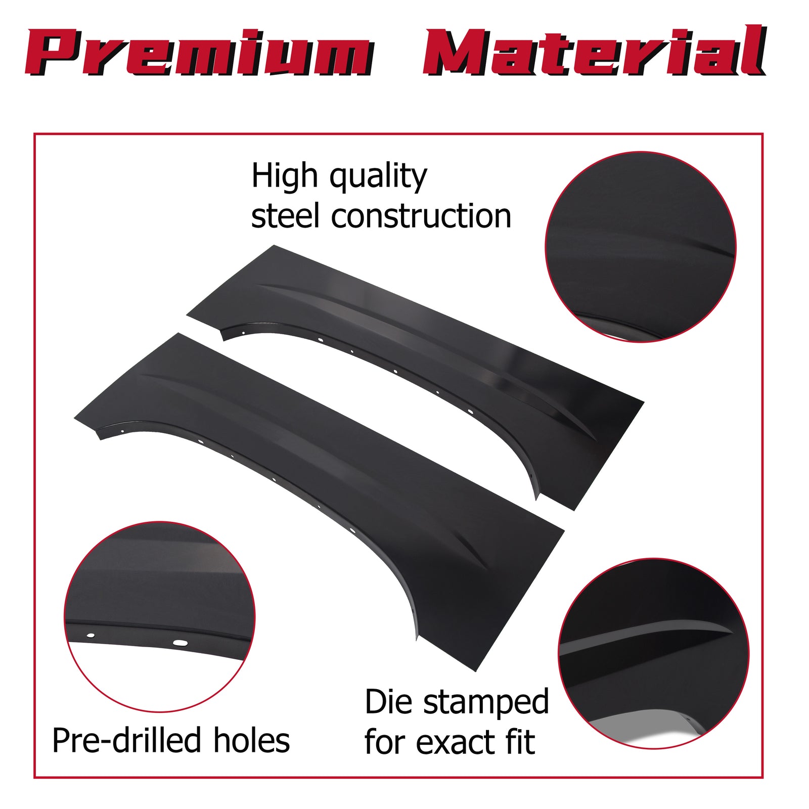 Solid Spare Upper Rear Pair Wheel Arch Repair Panel For 1999-2007 Chevy Silverado GMC Sierra