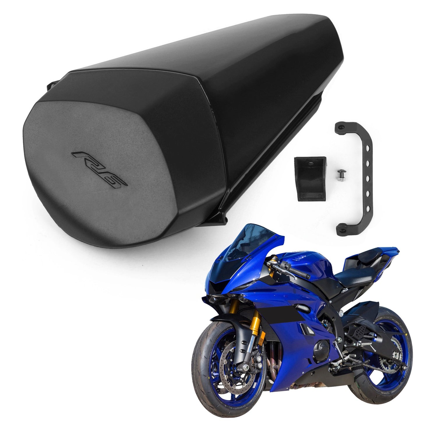 Black Rear Pillion Seat Cowl Fairing Cover For Yamaha YZF-R6 YZF R6 2017-2023