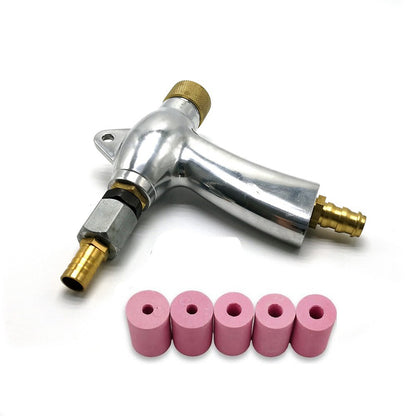 Sandblast Gun Air Sand Blasting Gun + 5x Ceramic Nozzles For Sandblaster Cabinet