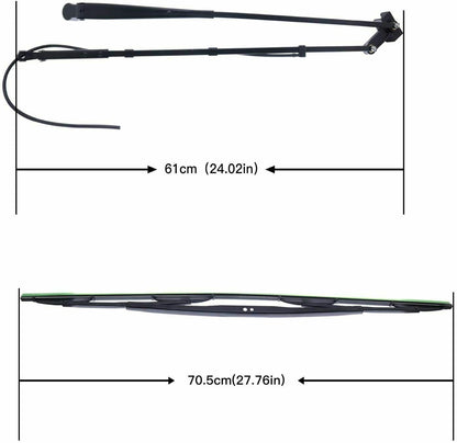 Solid Spare Windshield Wiper Arm & Blade Kit 7251263 7251264 For Bobcat S740 S750 S770 S850