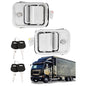 2X Front Exterior Door Handles w/ Lock Cylinders Fit 03-14 Freightliner Columbia
