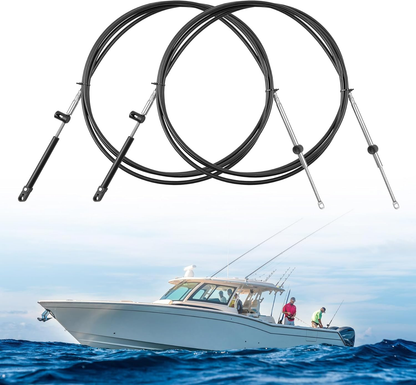2PCS 13FT Outboard Throttle Cable Gen I Control Shift Cables For Mercury Mariner