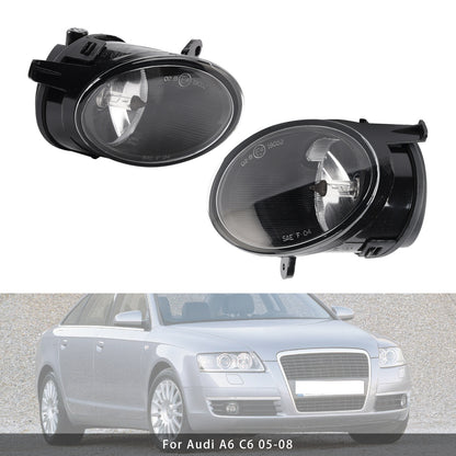 Pair Front Bumper Driving Fog Light For Audi A6 C6 2005 2006 2007 2008