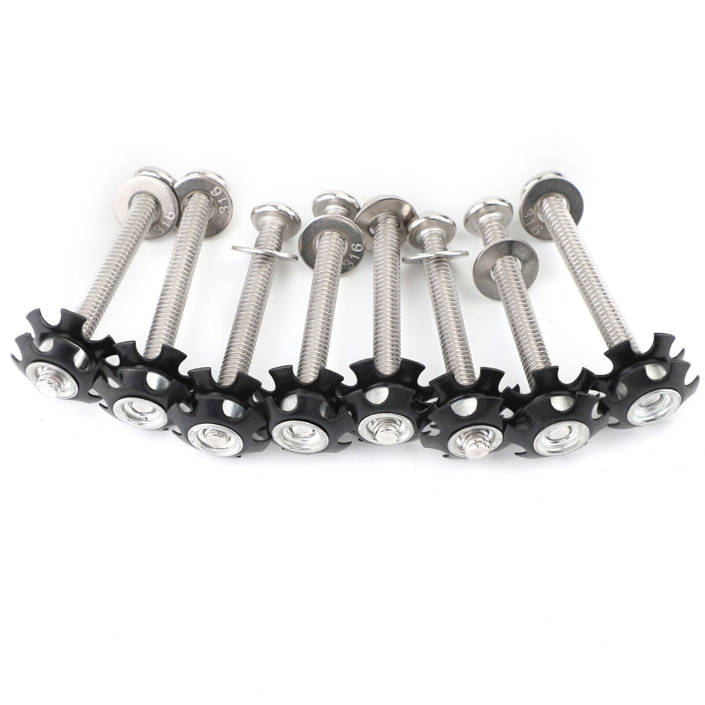 8x RV LADDER REPAIR KIT nuts Stainless Bunk Motorhome Parts Camper Trailer Coac