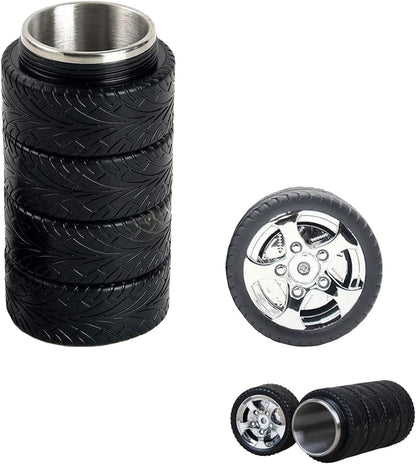 Tire Coffee Tea Mug Stainless Steel Interior Durable Cup 11 oz