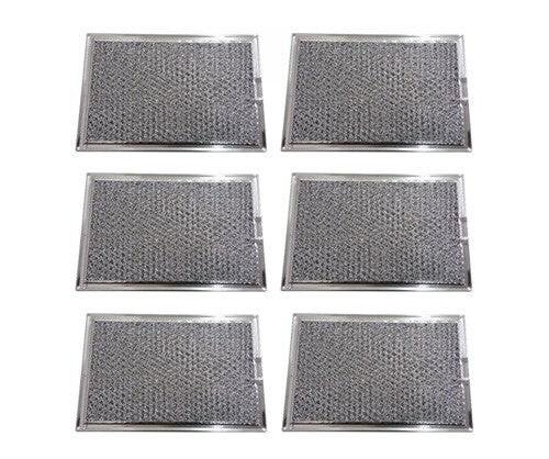 Solid Spare 6 Pack Grease Filter for Frigidaire Oven Microwave 5303319568 5 X 7-5/8 X 3/32