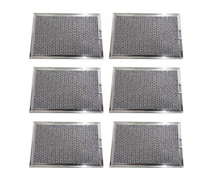Solid Spare 6 Pack Grease Filter for Frigidaire Oven Microwave 5303319568 5 X 7-5/8 X 3/32