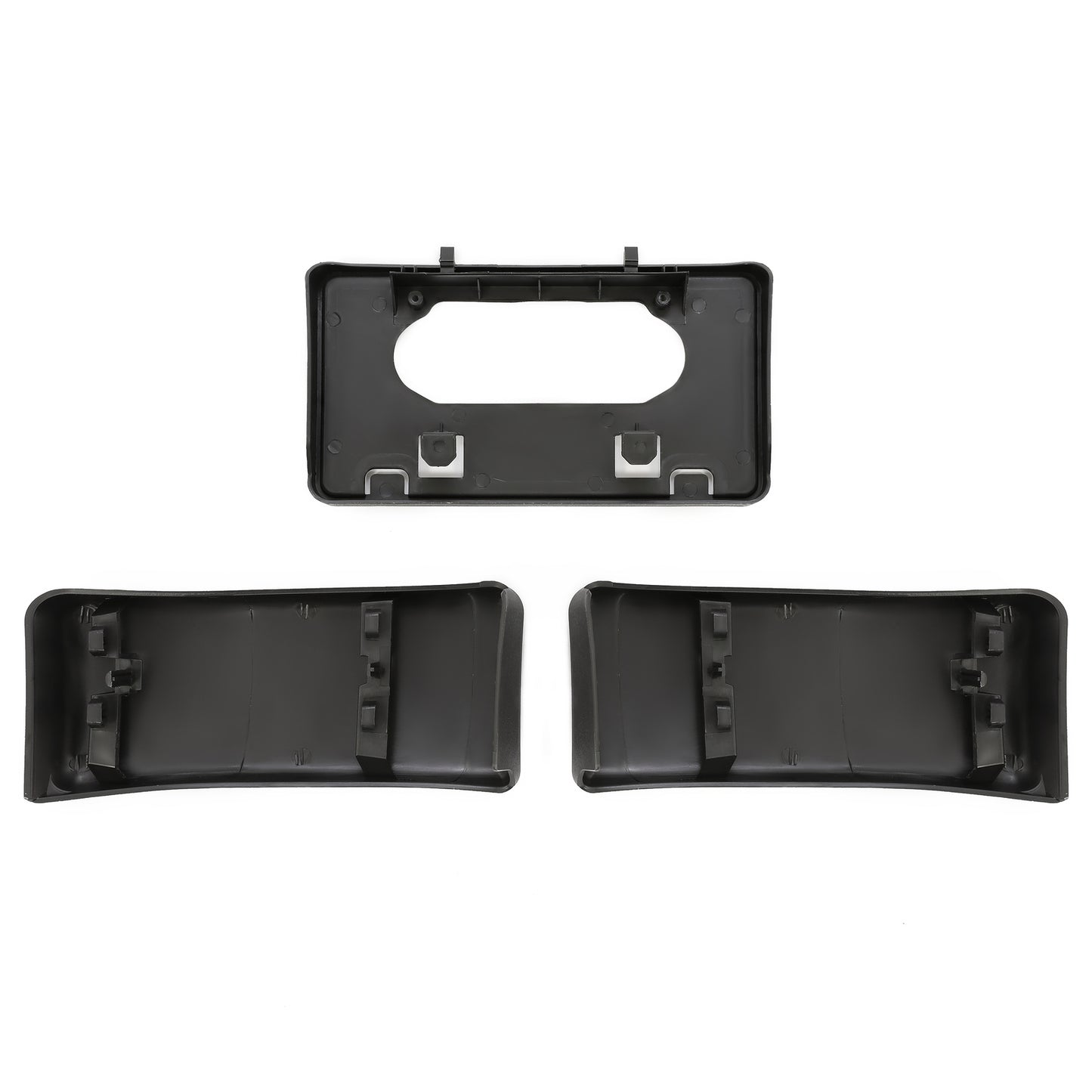 Solid Spare Fit For Ford F-150 2009-2014 Front Bumper License Plate Bracket Guards Pads Cap