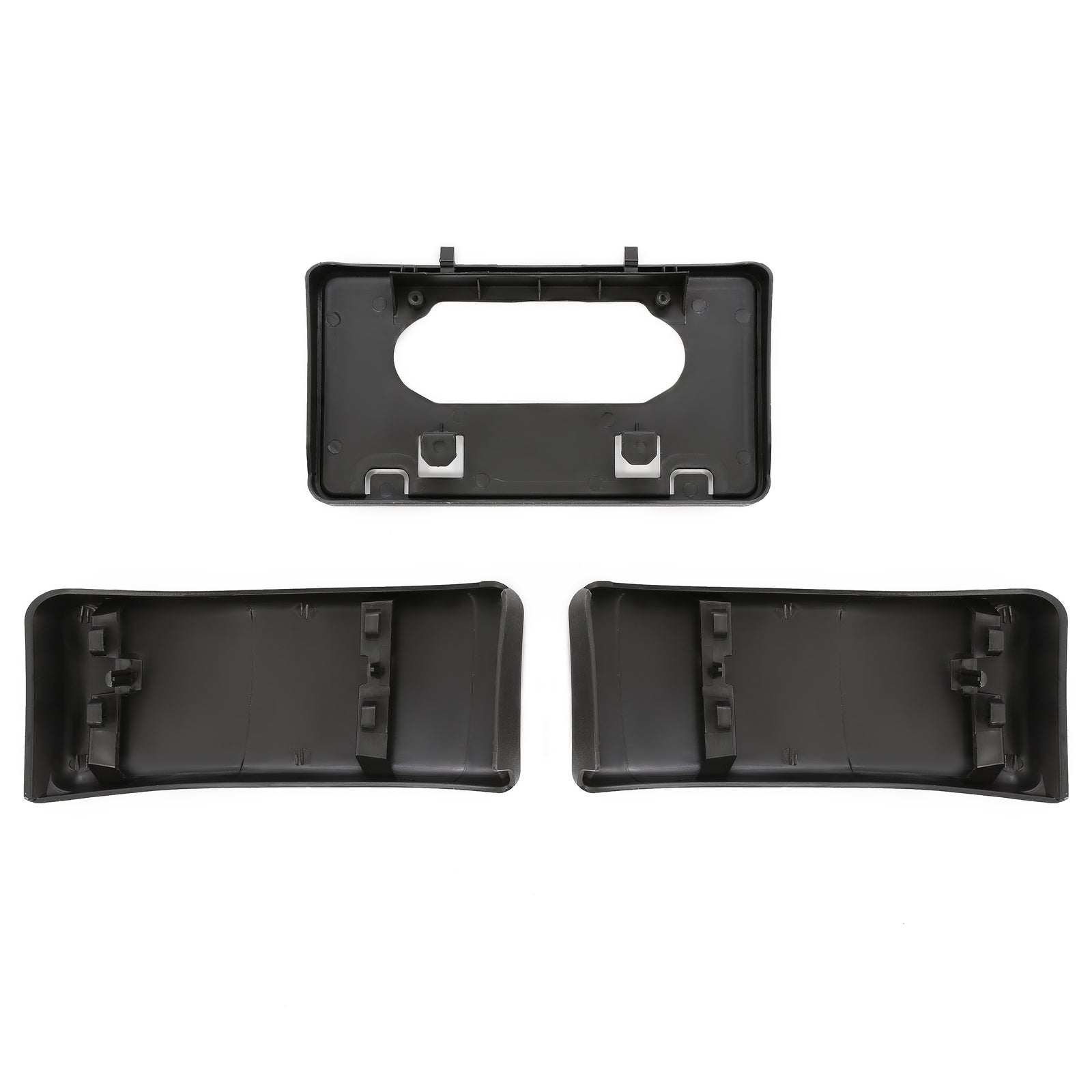 Solid Spare Fit For Ford F-150 2009-2014 Front Bumper License Plate Bracket Guards Pads Cap