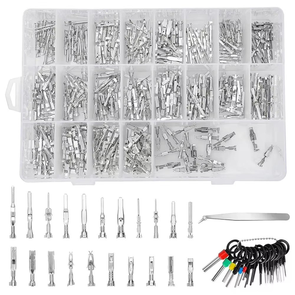 420PCS Connector Pins 21 Types Electrical Wire Terminal Kit,18PCS Extractor Tool