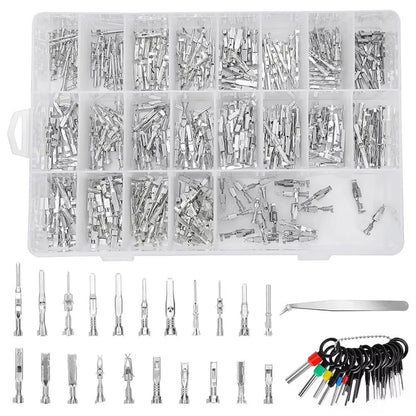 420PCS Connector Pins 21 Types Electrical Wire Terminal Kit,18PCS Extractor Tool