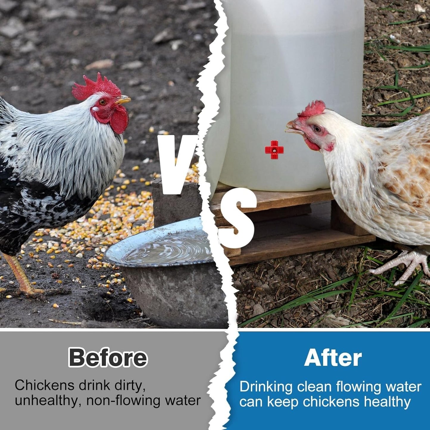 20Pcs Poultry Water Nipples Drinker Chicken Hen Quail Automatic Drinking Device
