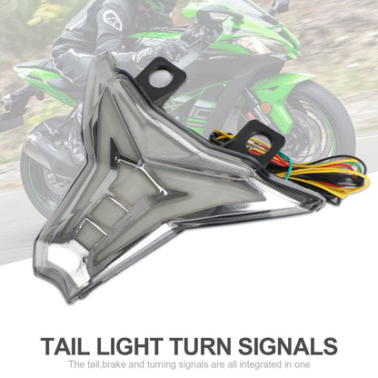 Integrated Tail Light Turn Signal Fit KAWASAKI Ninja ZX10R Z1000 Black 2013-2022