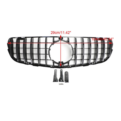Front Bumper Grille Grill Fit Mercedes Benz GLC X253 C253 2015-2019 Gloss Black