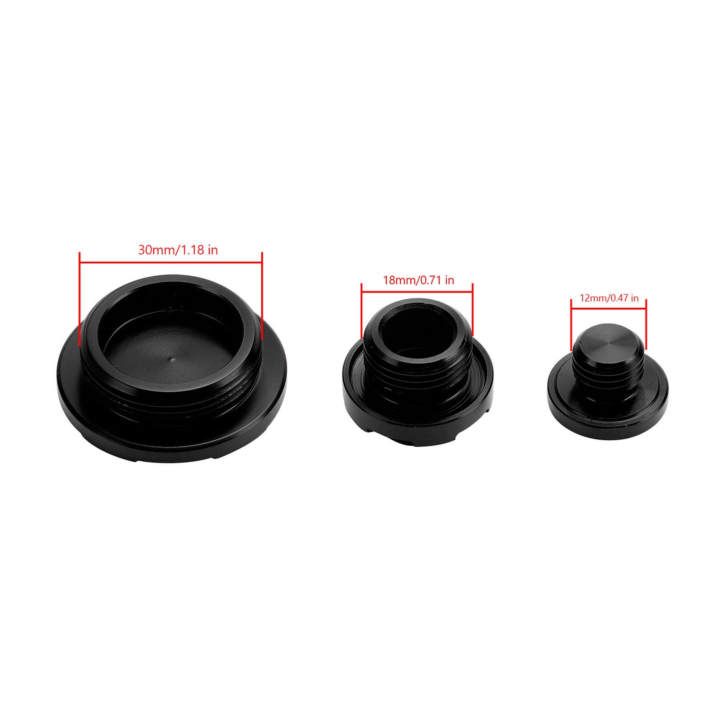 CRANKCASE COVER OIL FILLER PLUG KIT BLACK FOR KAWASAKI KLX450R 2008-2015