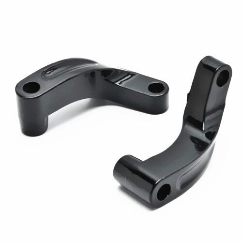 Black Mirror Relocation Extension Adapter Kit For Harley Davidson Motorcycles