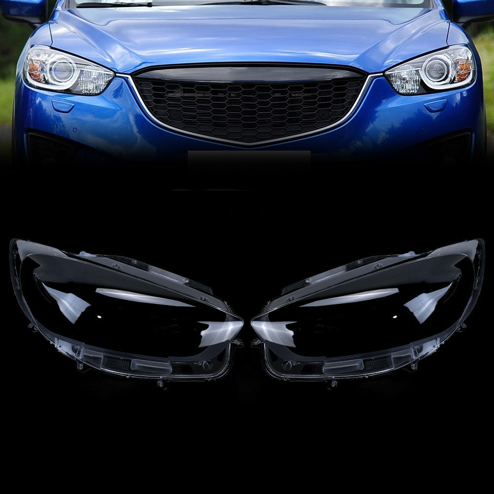 For Mazda CX-5 2013-2015 2Pc Car Front Left Right Headlight Lens Cover PC Clear