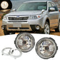 For Subaru Forester 2009-2013 Front Clear Fog Light &  Fog Lamp Cover Trim Ring