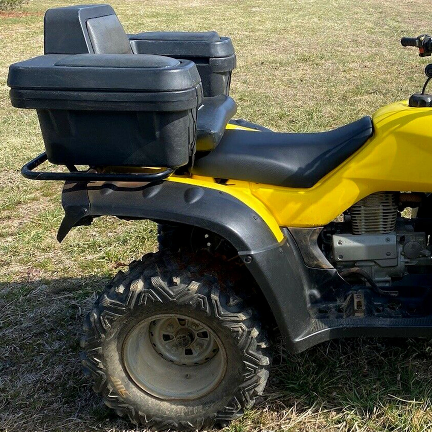 Solid Spare For Honda TRX350 TRX400 Rancher 350 400 2004-2006 2007 Complete Seat Black
