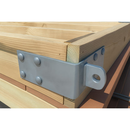 Floating Dock Outside Corner Hinge Plate, Male & Female Set - Galvanized Steel