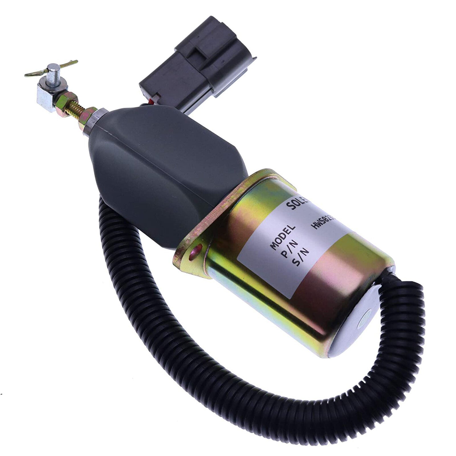 Solid Spare Fuel Solenoid Stop SA-4673-S For Yanmar 4NTE94 Engine on Mini Excavator Tractor