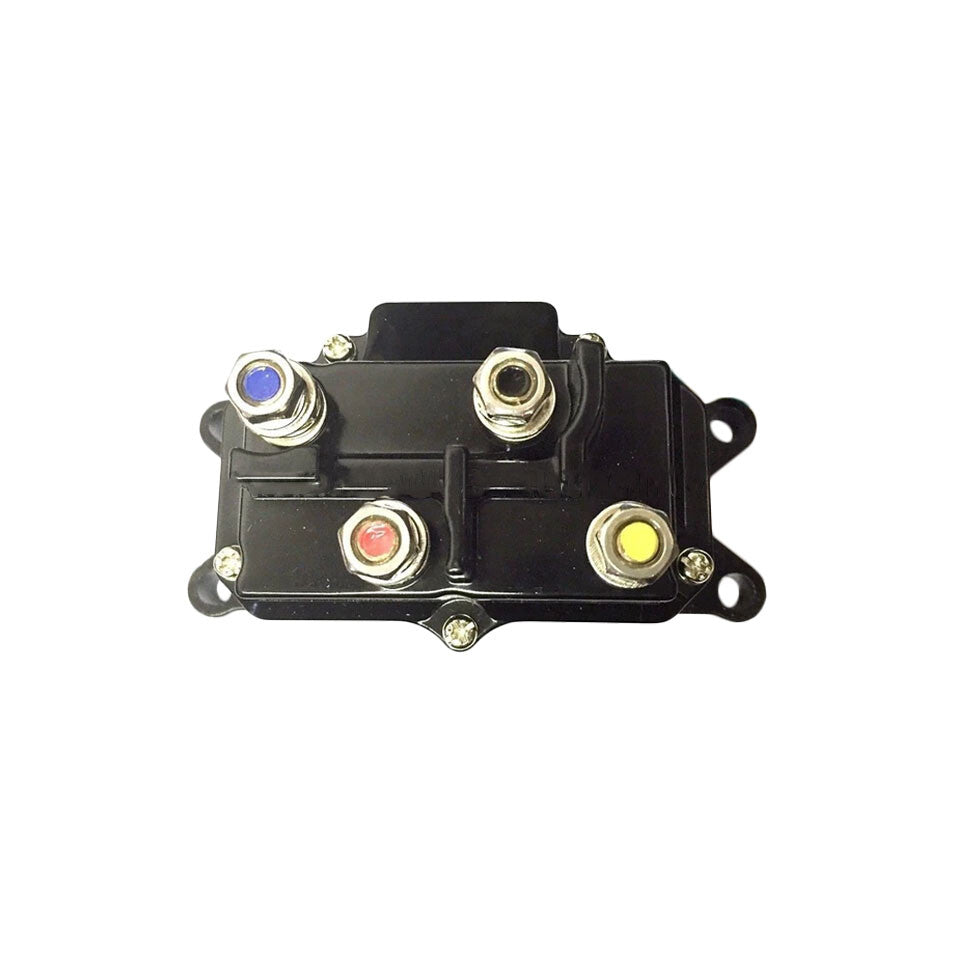 12V Solenoid Relay Contactor & Winch Rocker Thumb Switch w/ Mounting Bracket