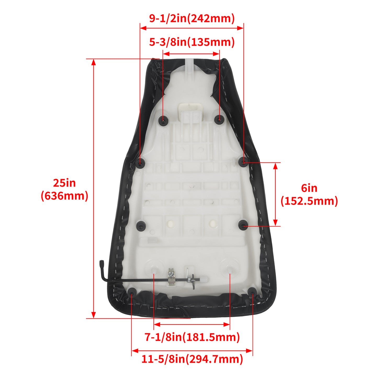 Solid Spare For Honda TRX350 TRX400 Rancher 350 400 2004-2006 2007 Complete Seat Black