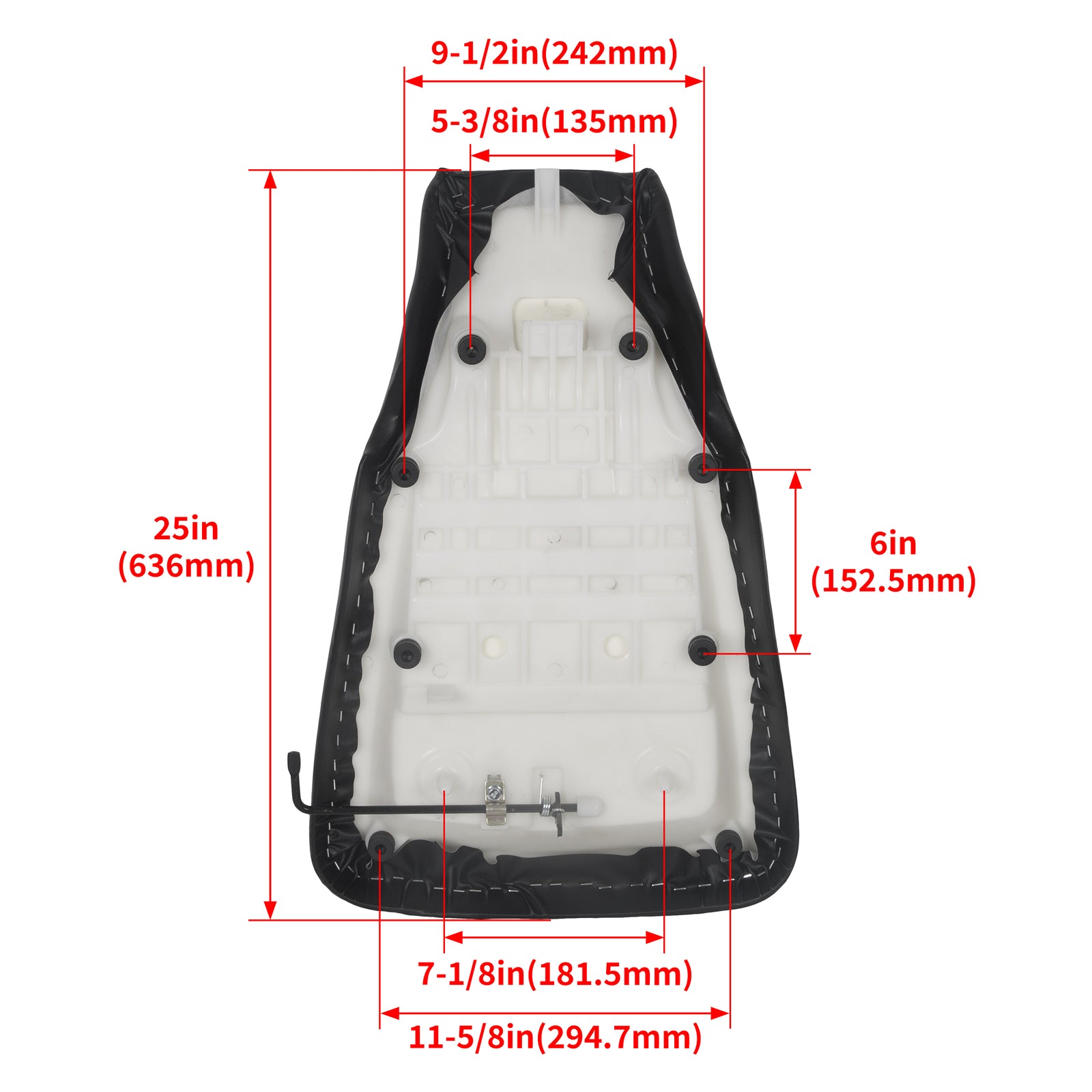 Solid Spare For Honda TRX350 TRX400 Rancher 350 400 2004-2006 2007 Complete Seat Black