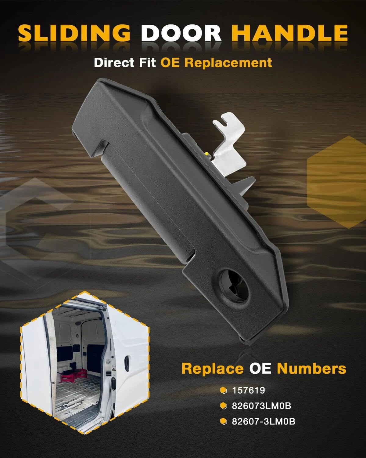 Exterior Sliding Door Handle Rear Left For 13-21 Nissan NV200 Chevy City Express