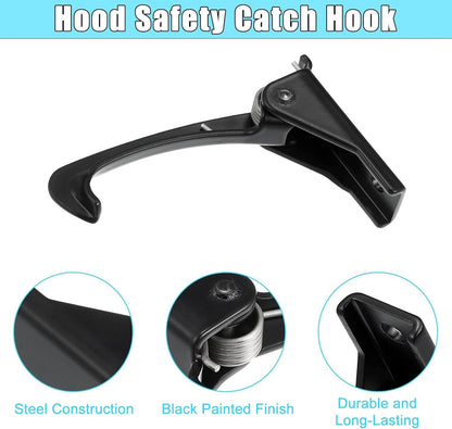 Hood Safety Catch Latch Hood Lock Hook 55395654AA for Jeep Wrangler 2007-2017