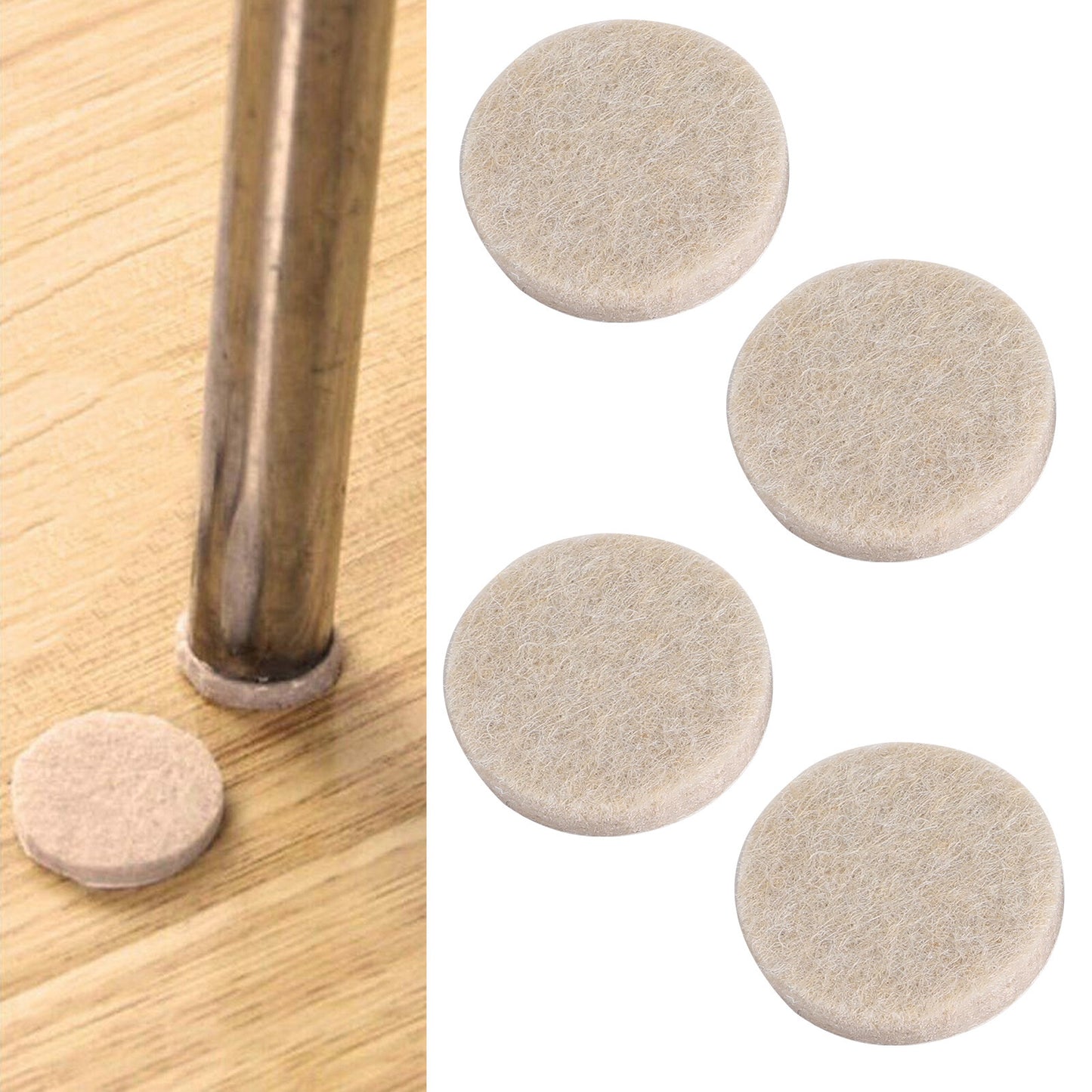 32PCS Furniture Felt Pads Round Floor Protector Chair/Table Leg Sticky Back