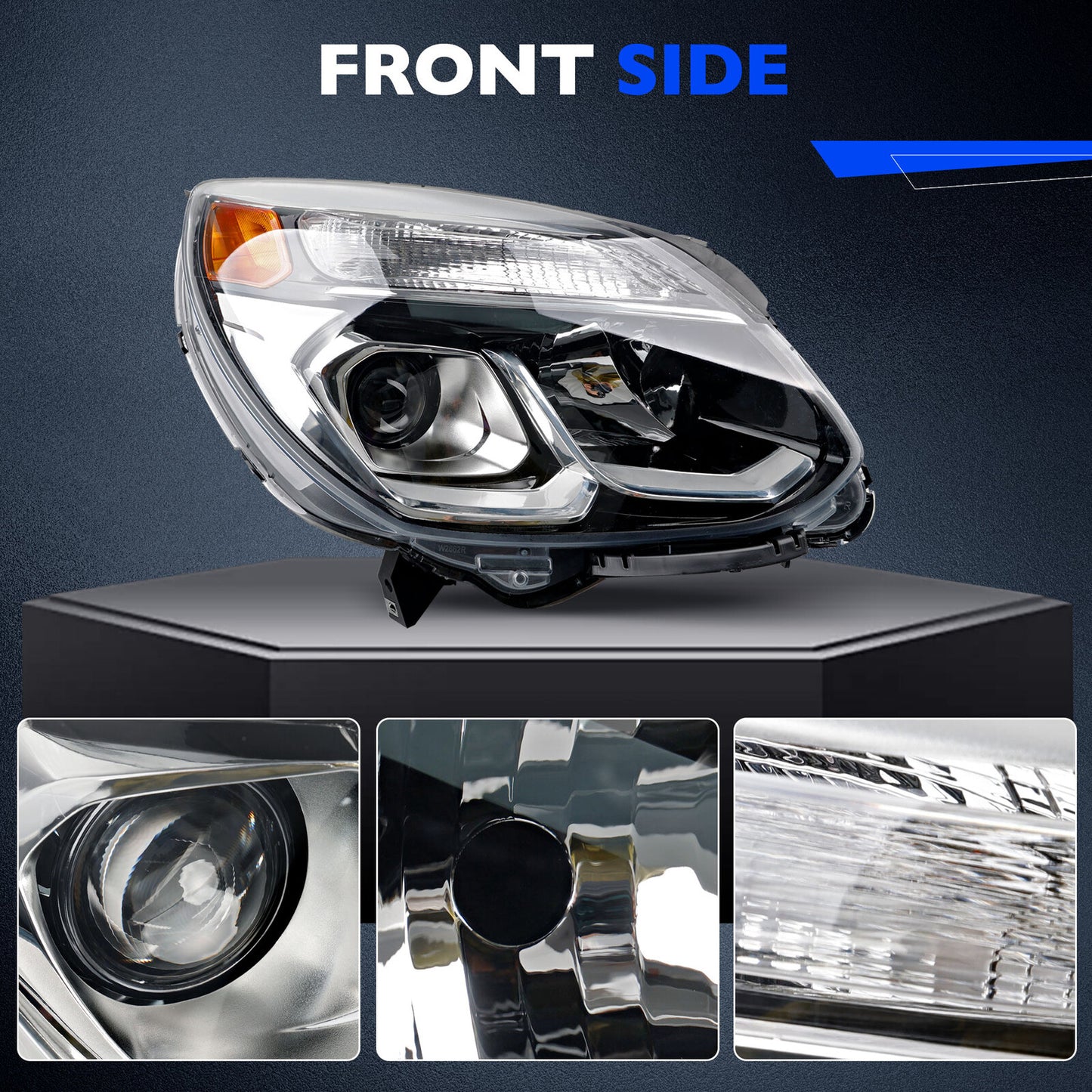 Halogen Chrome Headlight lamp Assy Front Left ＆ Right For 2016-17 Chevy Equinox