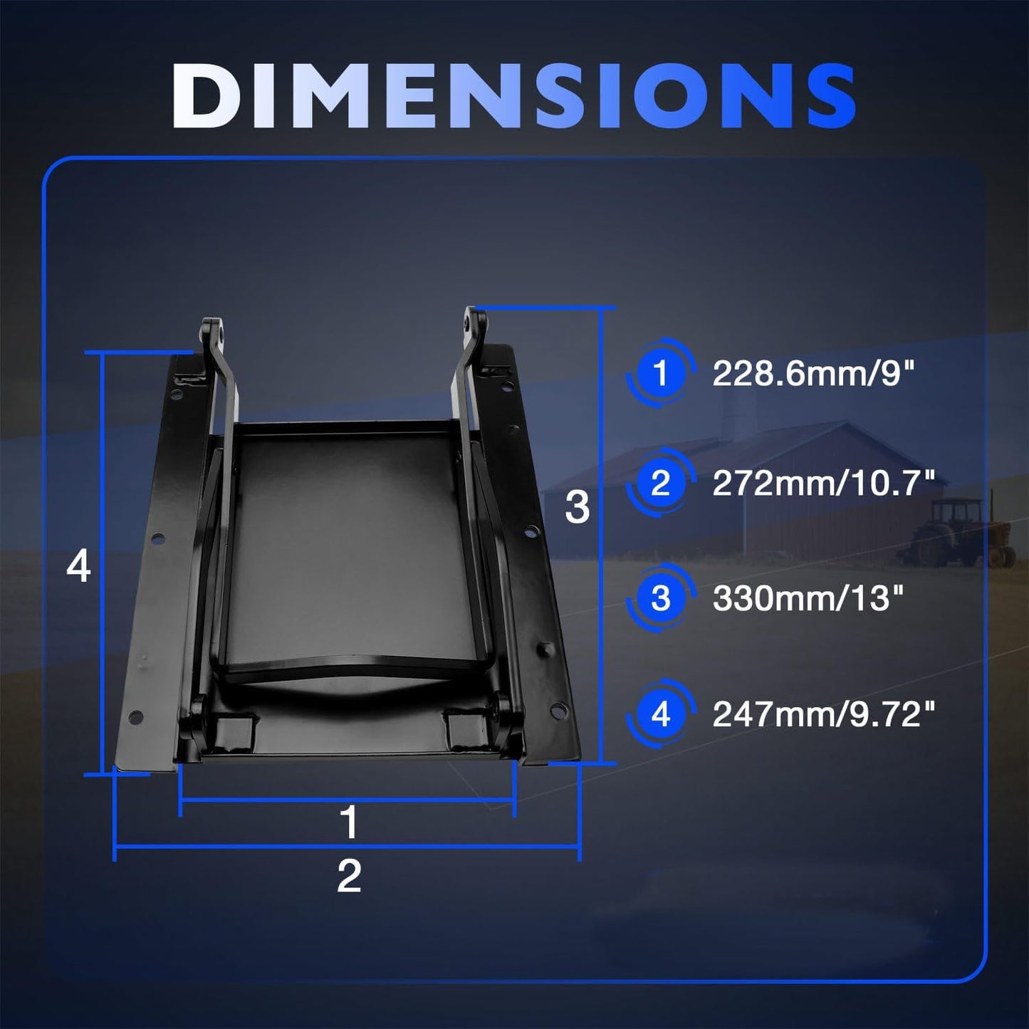 9X9" Black Sliding Grain Gate For Feed Bin & Truck Unloading Manual Flow Control