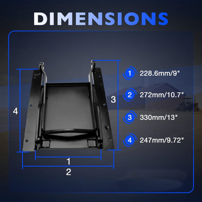 9X9" Black Sliding Grain Gate For Feed Bin & Truck Unloading Manual Flow Control