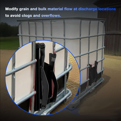 9X9" Black Sliding Grain Gate For Feed Bin & Truck Unloading Manual Flow Control