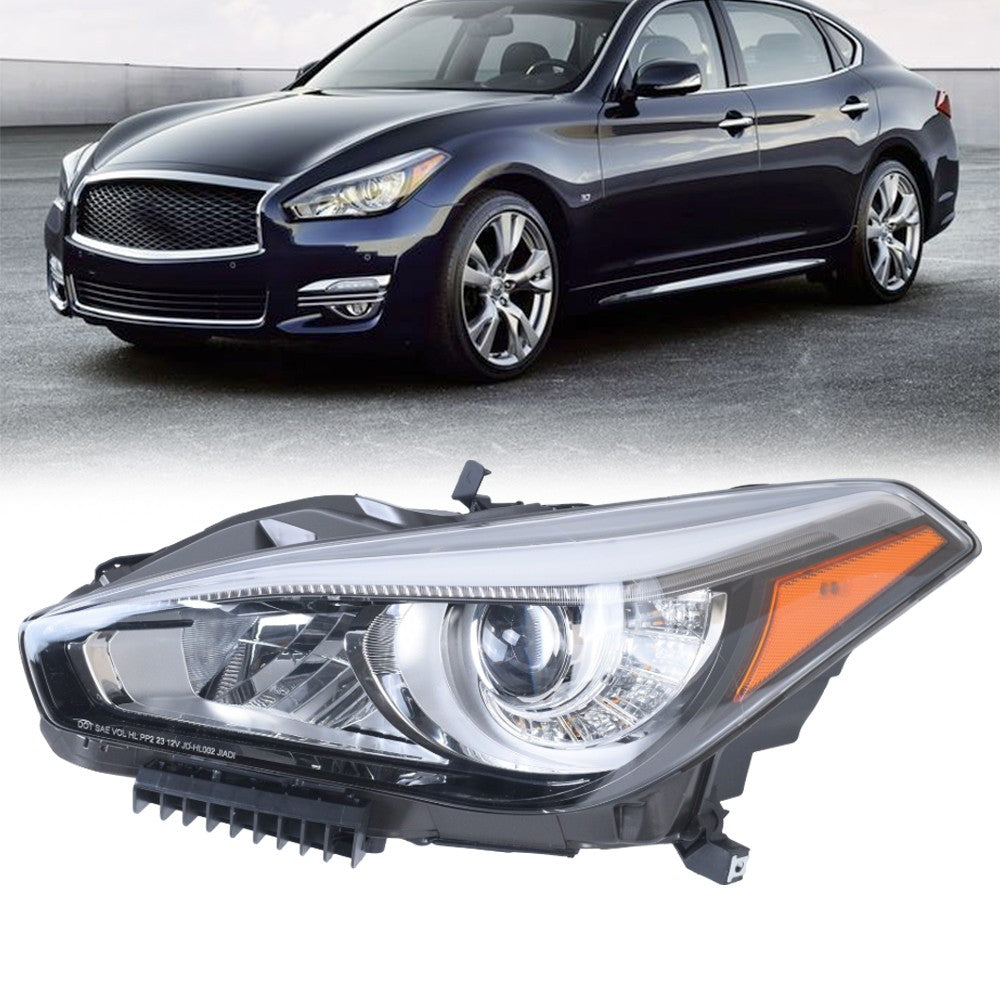Left Driver Headlight Headlamp For 2015-019 Infiniti Q70 Non AFS 26060-4AP0B
