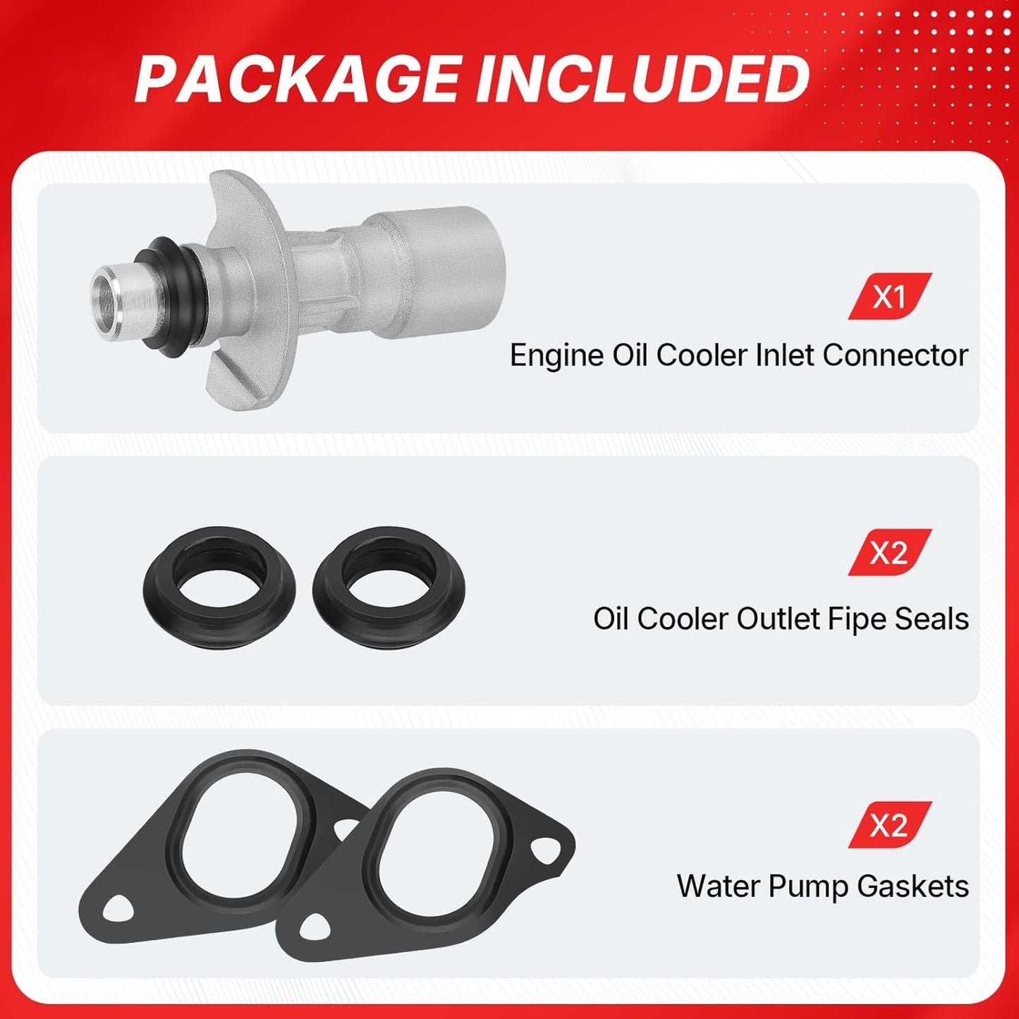 Water Pump Oil Cooler Pipe Adaptor for Land Rover Range V8 5.0L AJ133 2010-2022