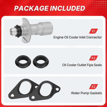 Water Pump Oil Cooler Pipe Adaptor for Land Rover Range V8 5.0L AJ133 2010-2022