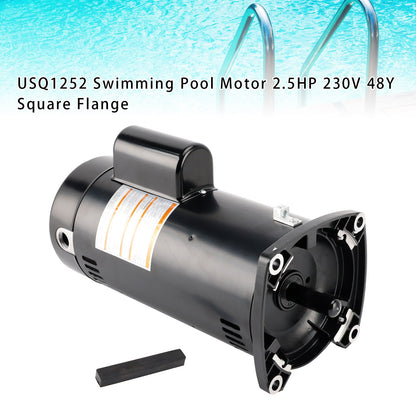 USQ1252 Swimming Pool Motor 2.5HP 230V 48Y Square Flange With PS-200 Seal Kit*