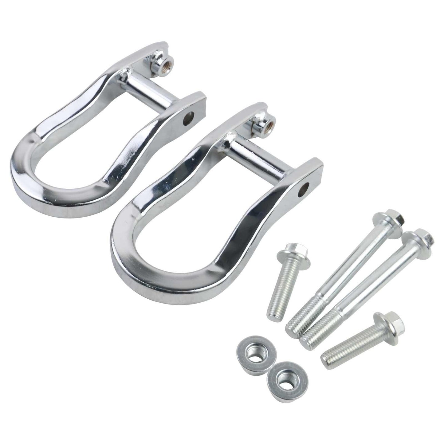 2Pcs Chrome Tow Hooks for Chevrolet GMC Silverado Sierra 1500 2007-2019 84072462