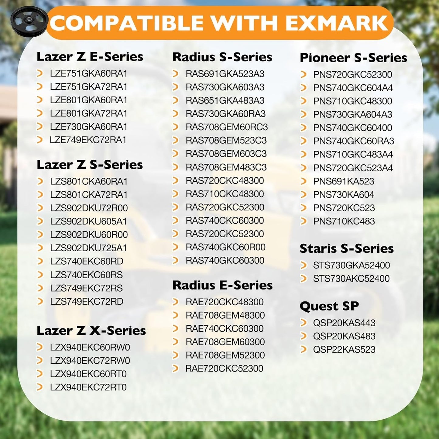Mower Deck Flat Idler Pulley For Exmark Lazer Z Radius Toro 136-5404 114-5895