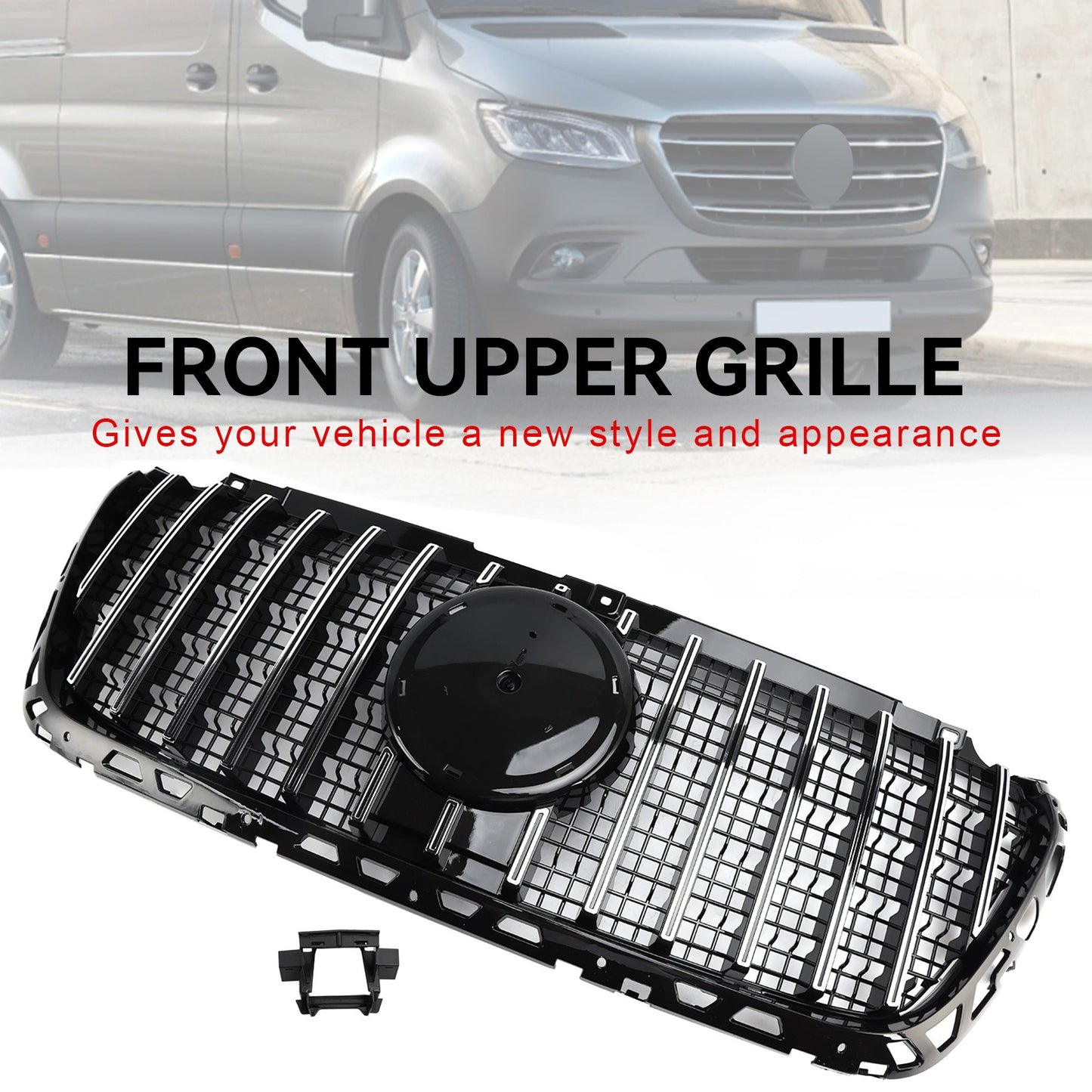 ??Front Bumper Grille Grill fit Mercedes Sprinter W907 W910 2018-2023 GTR Style
