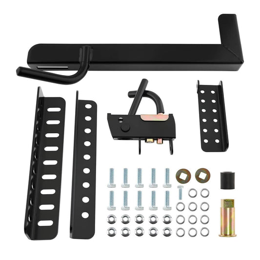 Solid Spare Mower Trimmer Rack Lockable For Most Walk-Behind Stand-On & ZTR Lawn Mower Black