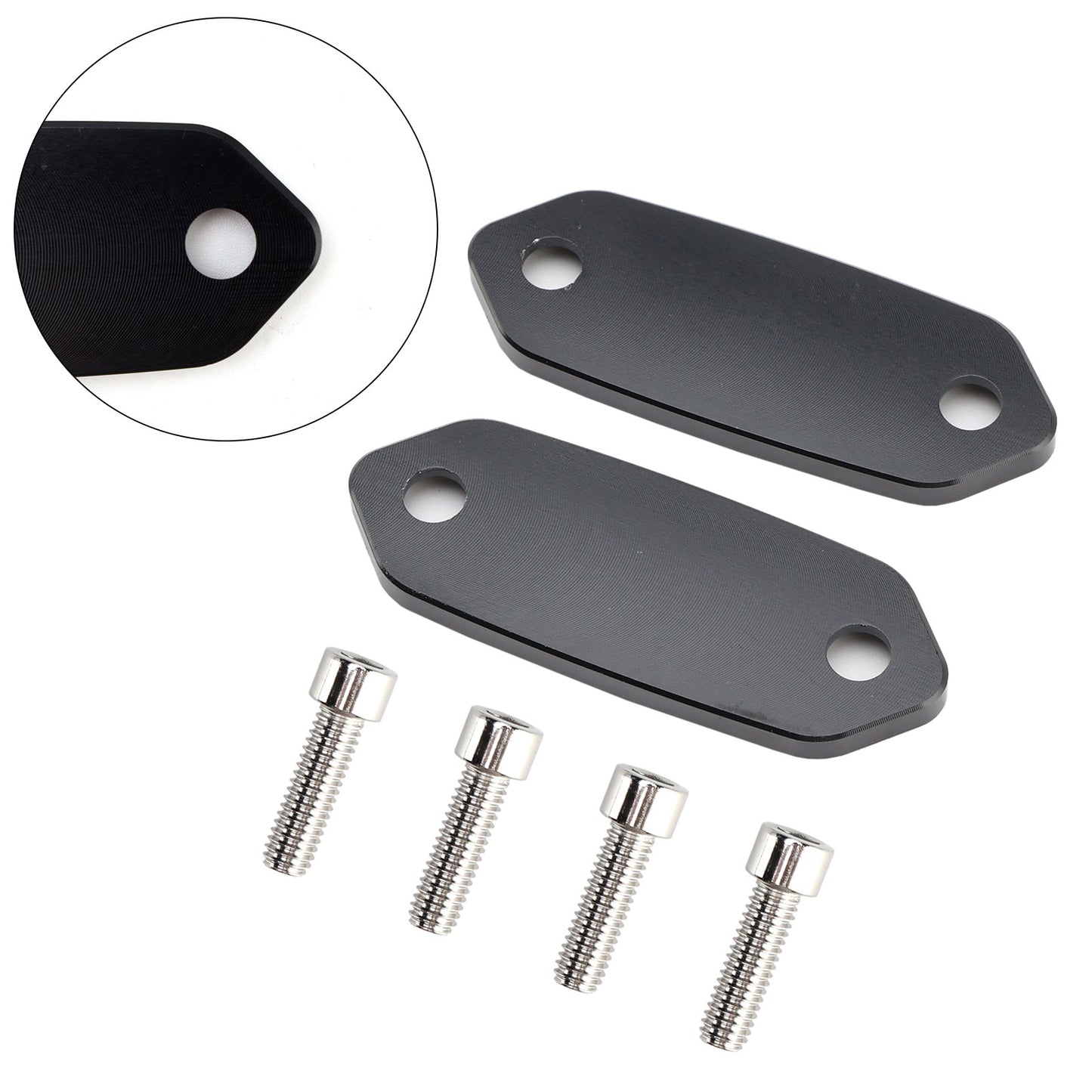 Black mirror delete block off plates fits Kawasaki Ninja 125/250/SL/300/400/650